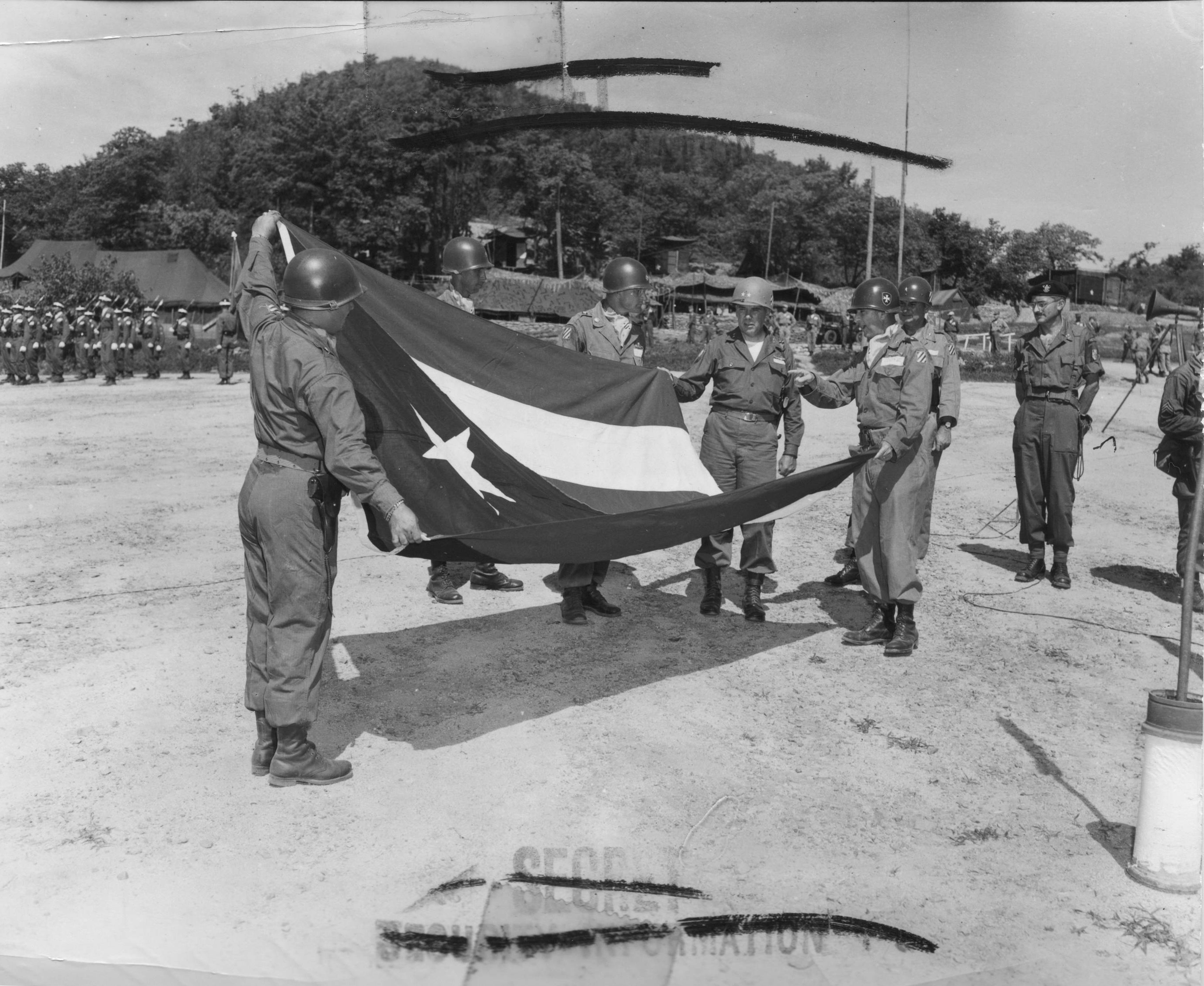 00_PRFlag_Presented to _65th_Infantry_Korea_1952